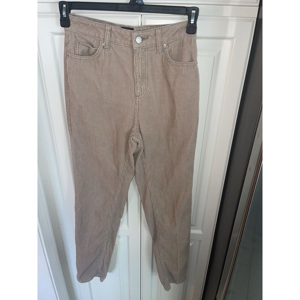 BDG Urban Outfitters Womens Mom High Rise‎ Corduroy Pants Size 25 Tan Fall